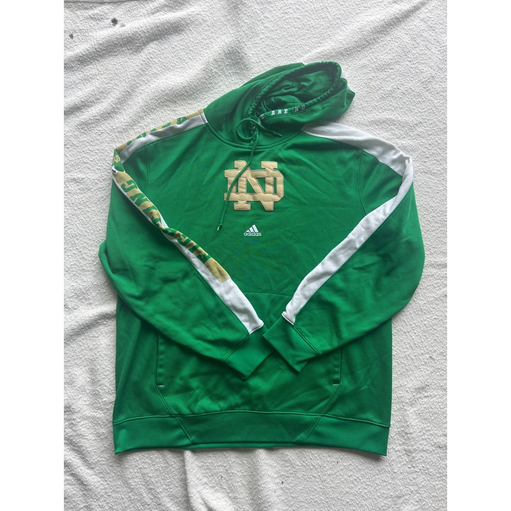 Adidas Notre Dame Fighting Irish ClimaWarm Hoodie Mens 3XL Green Sweatshirt ND